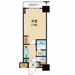 都営新宿線 岩本町駅 徒歩5分の賃貸マンション 5階1Kの間取り