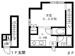 ラパン三軒茶屋 ワンルームの間取図画像