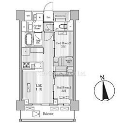 Terra蚕糸の森 2LDKの間取図画像