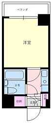 ビューハイム 1Kの間取図画像