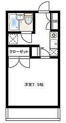 G・クレスト 1Kの間取図画像