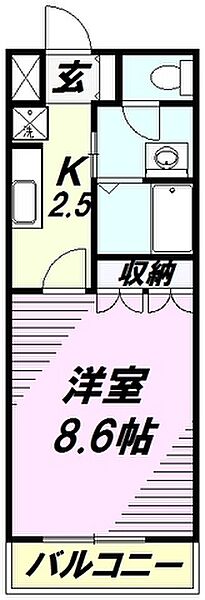 東京都八王子市石川町(賃貸アパート1K・1階・29.75㎡)の写真 その2