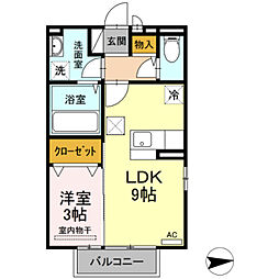 グランルーチェ 1LDKの間取図画像