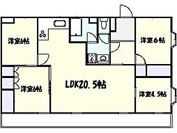 ジョイフルMT 1階4LDKの間取り