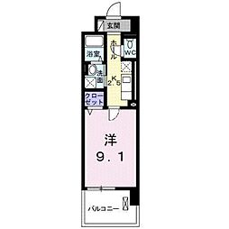 ディーフォーラム古正寺 1Kの間取図画像