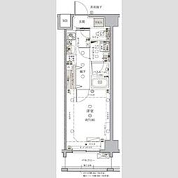 クレヴィスタ板橋西台 1Kの間取図画像
