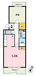 コーポレート東所沢第二 3階1LDKの間取り