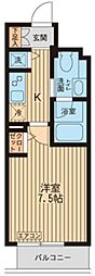 KDXレジデンス入谷 1Kの間取図画像