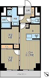 シティラックスヨコハマ 2LDKの間取図画像