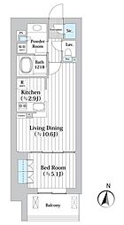 アビティグランデ砧 4階1LDKの間取り