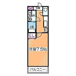 フジパレス黒土 1Kの間取図画像