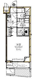 S-RESIDENCE新宿イースト 4階1Kの間取り