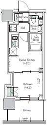 ONE ROOF RESIDENCE NISHINIPPORI 1DKの間取図画像