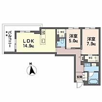 富岳五橋 201 ｜ 宮城県仙台市若林区東八番丁183-1（賃貸マンション2LDK・2階・72.58㎡） その2