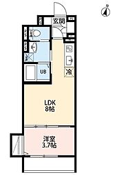 LOTUS Soka 1LDKの間取図画像