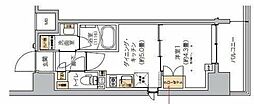 リビオメゾン芝浦 1DKの間取図画像