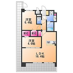 フェンテ・イースト 1SLDKの間取図画像