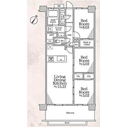 N-stage船堀 2階3LDKの間取り