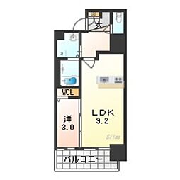近鉄大阪線 布施駅 徒歩8分の賃貸マンション 5階1LDKの間取り