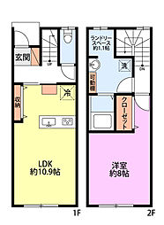 ロイヤルパレス燕　I 1階1LDKの間取り