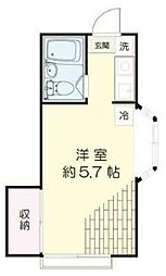 MYハイツ 1階ワンルームの間取り