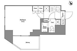 シーズンフラッツ大森西 1Kの間取図画像