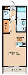 リュミエール ワンルームの間取図画像