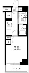 都営三田線 板橋本町駅 徒歩7分の賃貸マンション 6階1Kの間取り