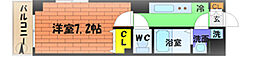 エーデルブルーメ真野 3階1Kの間取り