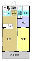 日向・曽根町3丁目マンション 101 1階1LDKの間取り