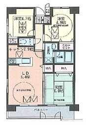 東京メトロ東西線 妙典駅 徒歩5分の賃貸マンション 1階3LDKの間取り