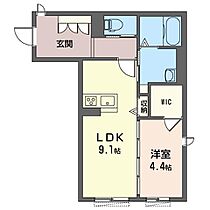 セルディーナ 00101 ｜ 群馬県前橋市元総社町2334（賃貸アパート1LDK・1階・40.58㎡） その2