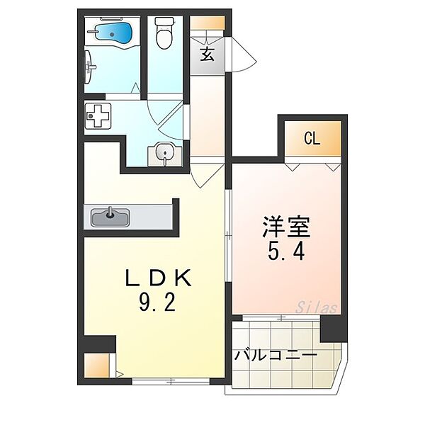 ジェルメ河善 ｜大阪府堺市北区東雲東町２丁(賃貸マンション1LDK・2階・38.00㎡)の写真 その2