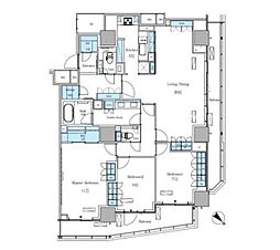 パークアクシス滝野川ラブリーズ 3LDKの間取図画像