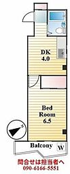 カマタビル 1DKの間取図画像