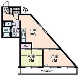 STハイム千鳥 2LDKの間取図画像