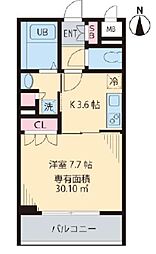 HOUSE mm 1階1Kの間取り