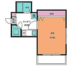 ニューバリュー西落合 1Kの間取図画像