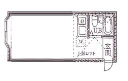 ドリーム中野 2階ワンルームの間取り
