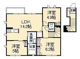 グランヴェール高本 A0203 ｜ 山口県岩国市旭町１丁目6-36（賃貸アパート3LDK・2階・72.72㎡） その2