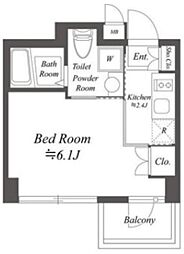 サムティレジデンス浦安 2階1Kの間取り