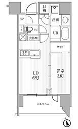 シーズンフラッツ代々木 1LDKの間取図画像