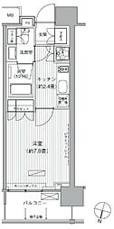 HULICRESIDENCE千葉中央 1Kの間取図画像