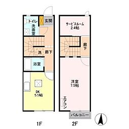 ルイ・トキワ 1SDKの間取り