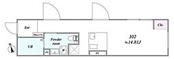 trias574 1DKの間取図画像