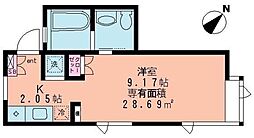 A-FLAT 1Kの間取図画像
