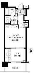 KDXレジデンス芝公園 1LDKの間取図画像