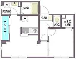アクロ・メゾン 1LDKの間取図画像