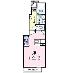 イリーデ西浜 ワンルームの間取図画像