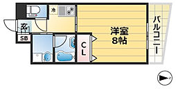 CITYSPIRE神戸元町1 1Kの間取図画像